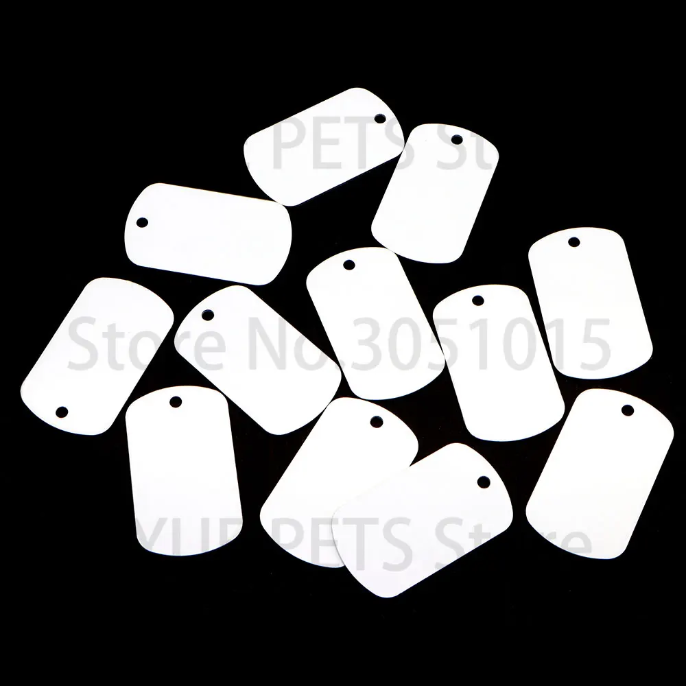 100PCS  Aluminum Tag Pet Sublimation Pendants Personalized picture Transfer Printing Custom Cat Pendant  Keyrings Accessories