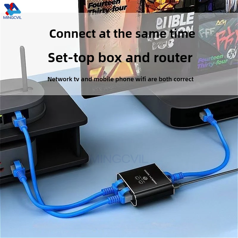 Gigabit ethernet switch rj45 divisor lan adaptador de extensão gigabit 1000mbps conector de rede 1to2 para pc portátil tv box roteador