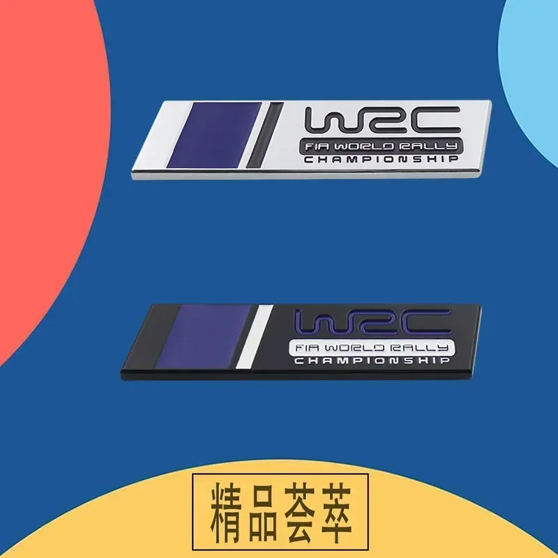 QA 3D Car Styling WRC World Rally Championship Universal Metal Badge Fender Decorative Emblem Nameplate Sticker Car Accessories