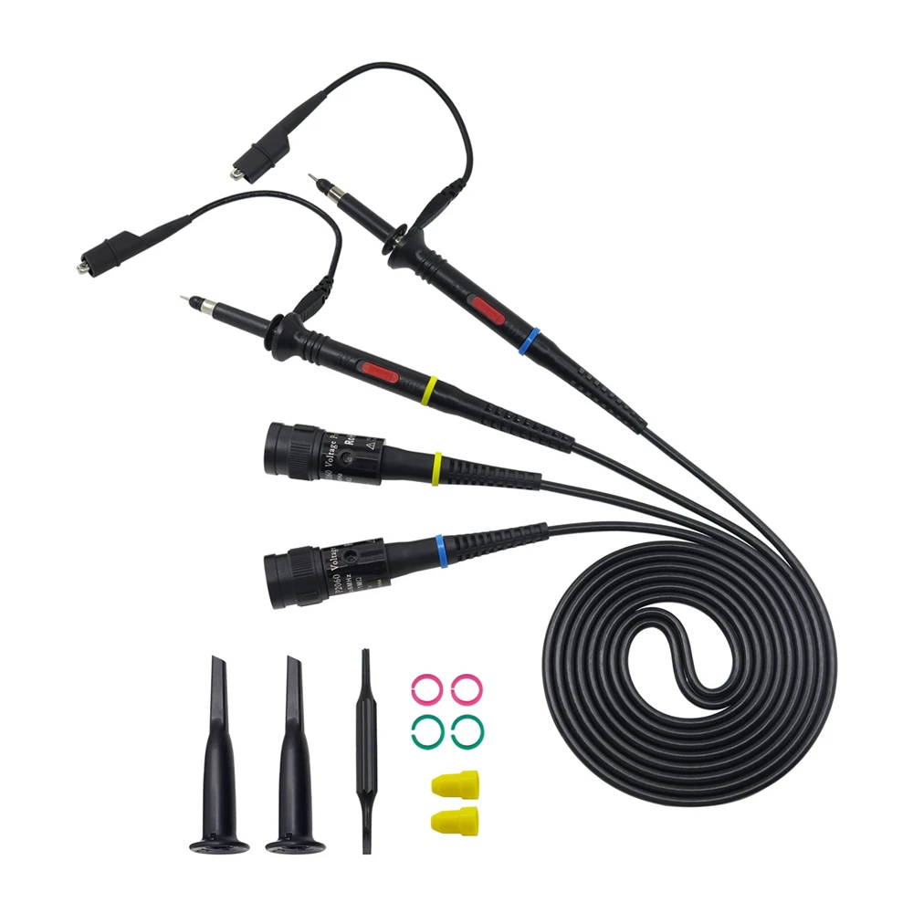 Imagem -02 - Cleqee P2060 P2100 P2200 dc 60mhz 100mhz 200 x1 X10 Osciloscópio Sonda para Tektronix hp Bnc Teste Lead Kit