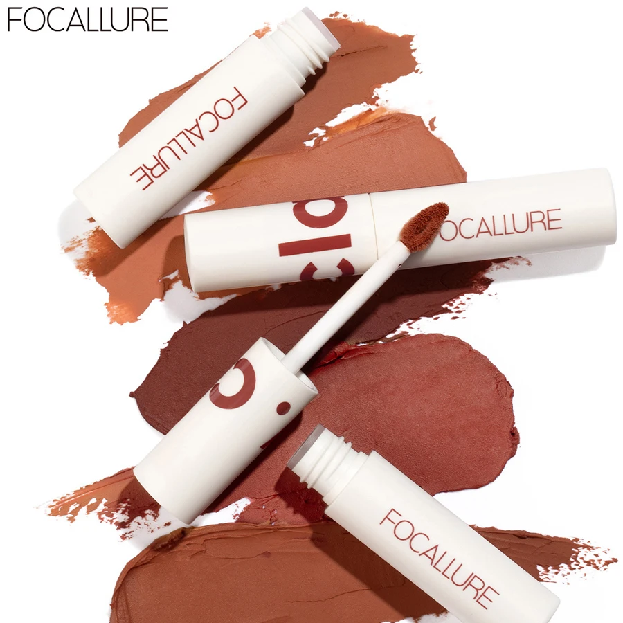 FOCALLURE Matte Lipstick Lipclay Lipcream Velvet Waterproof Longlasting Dual-use Lip and Cheek Professional Makeup