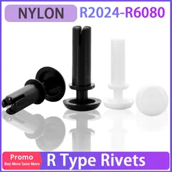 50-120 pz R2024-R6080 bianco nero Nylon plastica espansione tipo R rivetti distanziatore fibbia Clip PC bordo di fissaggio rivetti di tipo Push