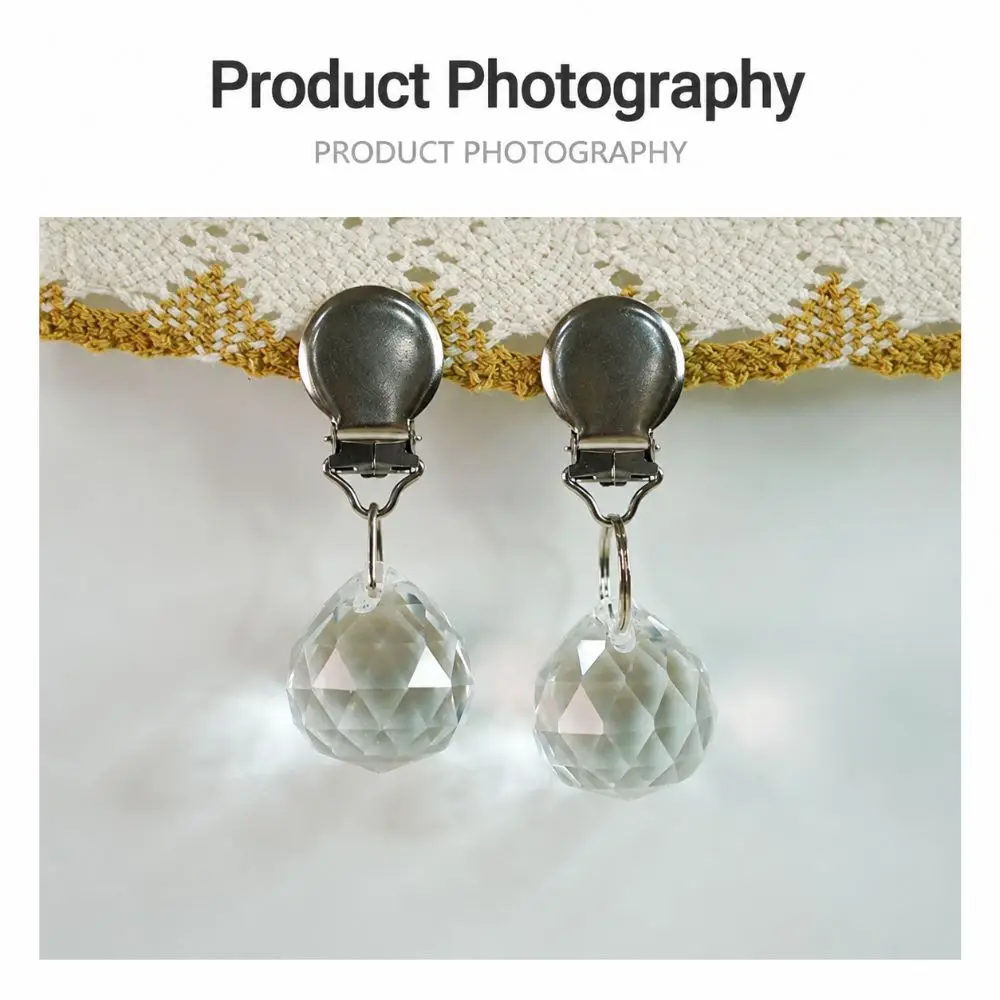 4pcs Crystal Tablecloth Weight Clips Metal Heavy Duty Table Cloth Clips Decorative Windproof Crystal Curtain Clips