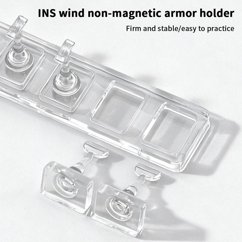 1/5/10 Grid Non-Magnetic Nail Stand Sample Nails Display Nail Polish Holder Nail Tips Reusable