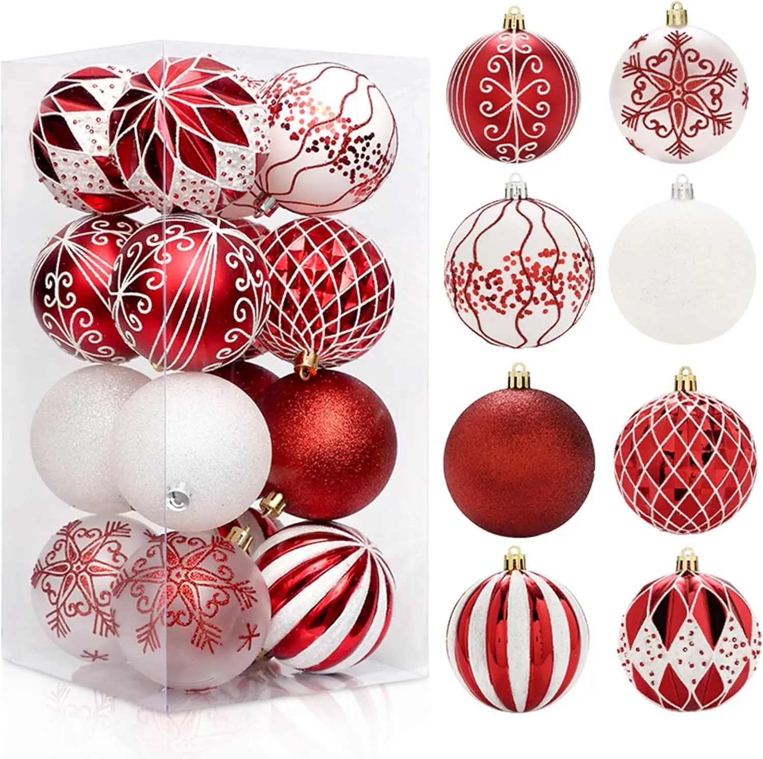 

16ct 80mm Christmas Ball Ornaments Decor,Shatterproof Xmas Balls Hanging Tree Ornaments for Christmas Tree Holiday Wreath