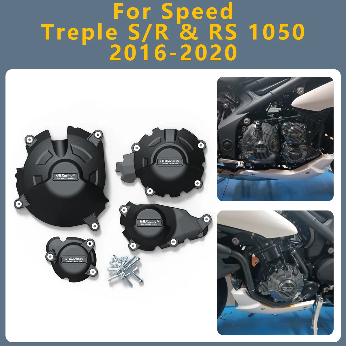 

Motorcycle Engine Cover Clutch Cover Protection Set Accessories For Speed Treple S/R RS 1050 RS1050 RS-1050 2020 2019 2016-2018