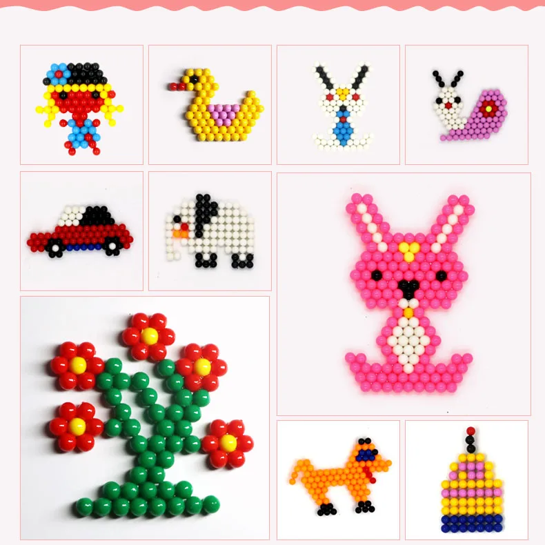 300szt Pudełko Opakowanie 5mm Sprzedaż DIY 3d Aqua Puzzle Zabawka Perler Hama Koraliki Piłka Nowy Rok Prezent Perlen Naucz się Zabawki Dla Dzieci