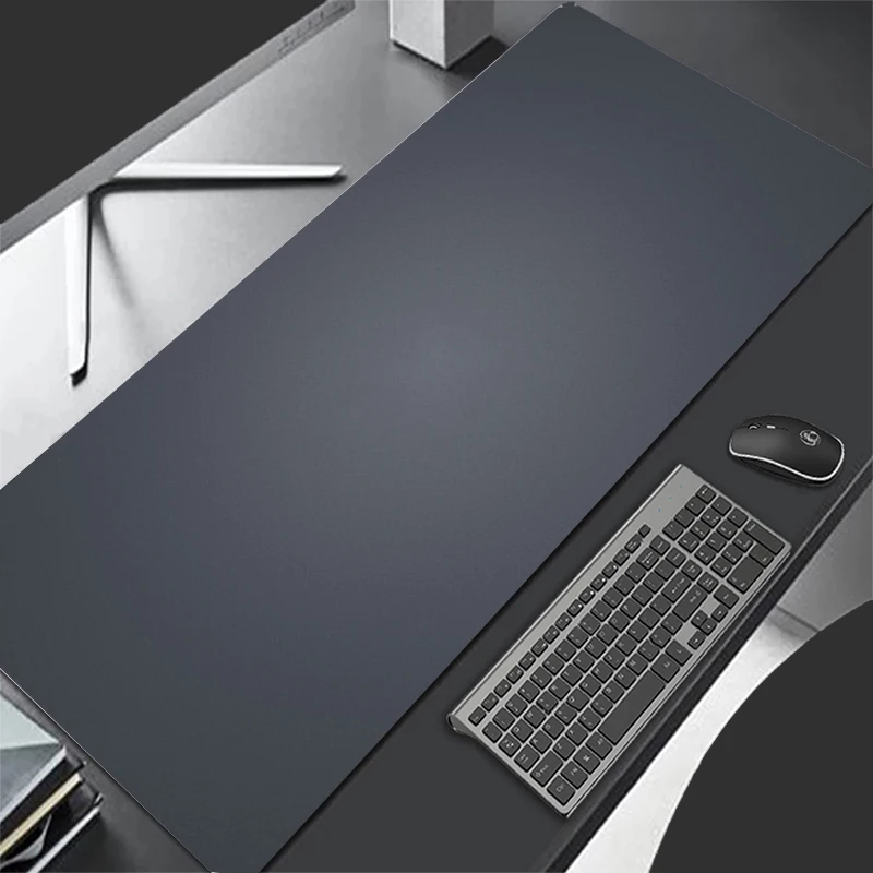 Sauberes und trendiges graues Mauspad, Notebook-Gamer, große Tastatur, rutschfester Gummi, Computerteppich, Schreibtischunterlage, PC-Gamer, 90 x 40 Mauspad