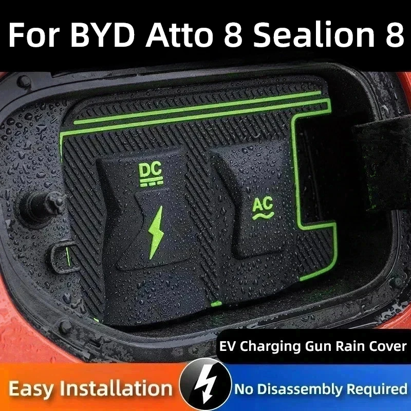 

For BYD Atto 8 Sealion 8 EV DMI EV Charging Gun Cover Dustproof Waterproof Protective No-Damage Universal for Electric Vehicle