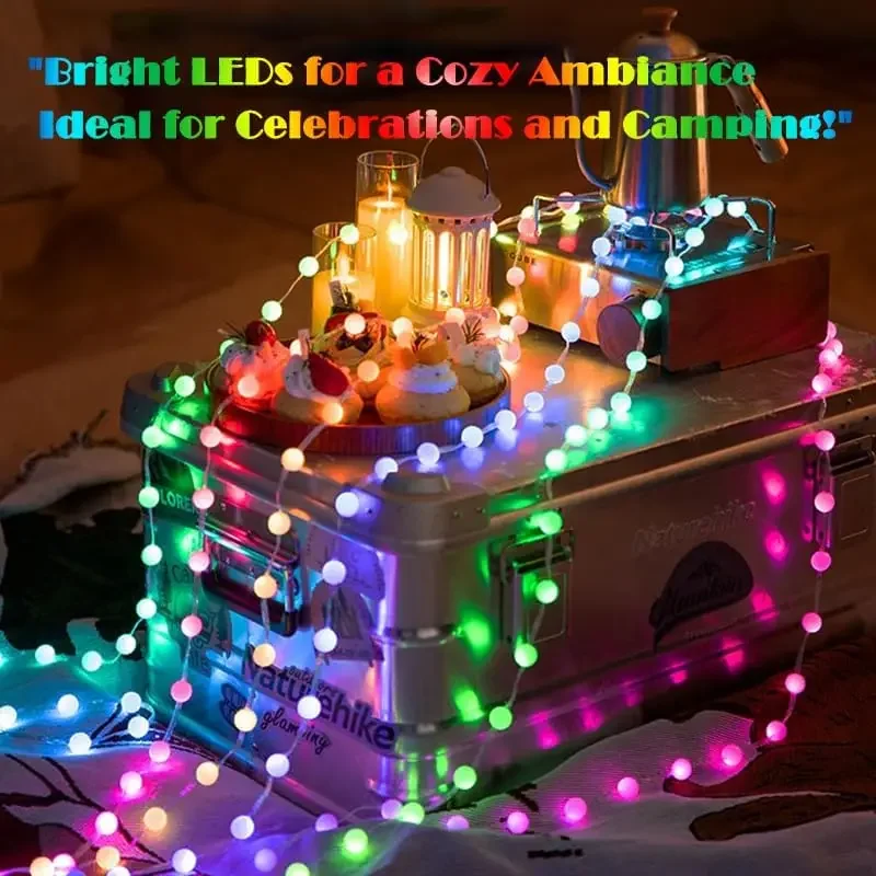 10m RGB LED Lichterketten Globus Ball String Smart App Bluetooth-Steuerung adressierbare Girlanden im Freien Weihnachten Raum dekoration