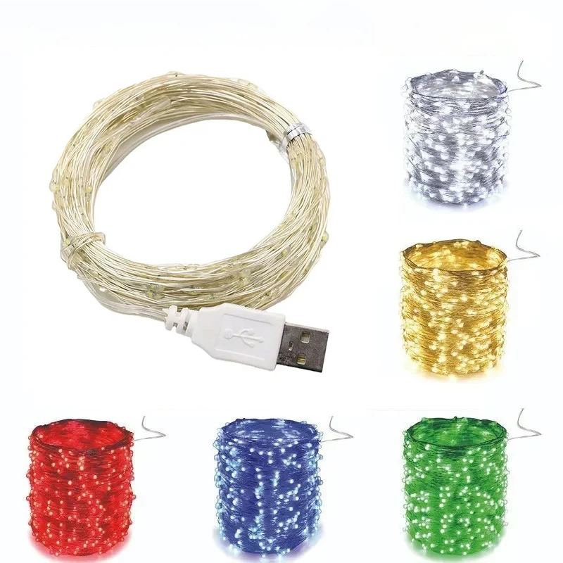 USB Powered Copper Wire String Lights Waterproof Fairy Lights for Festival Decoration christmas decoration