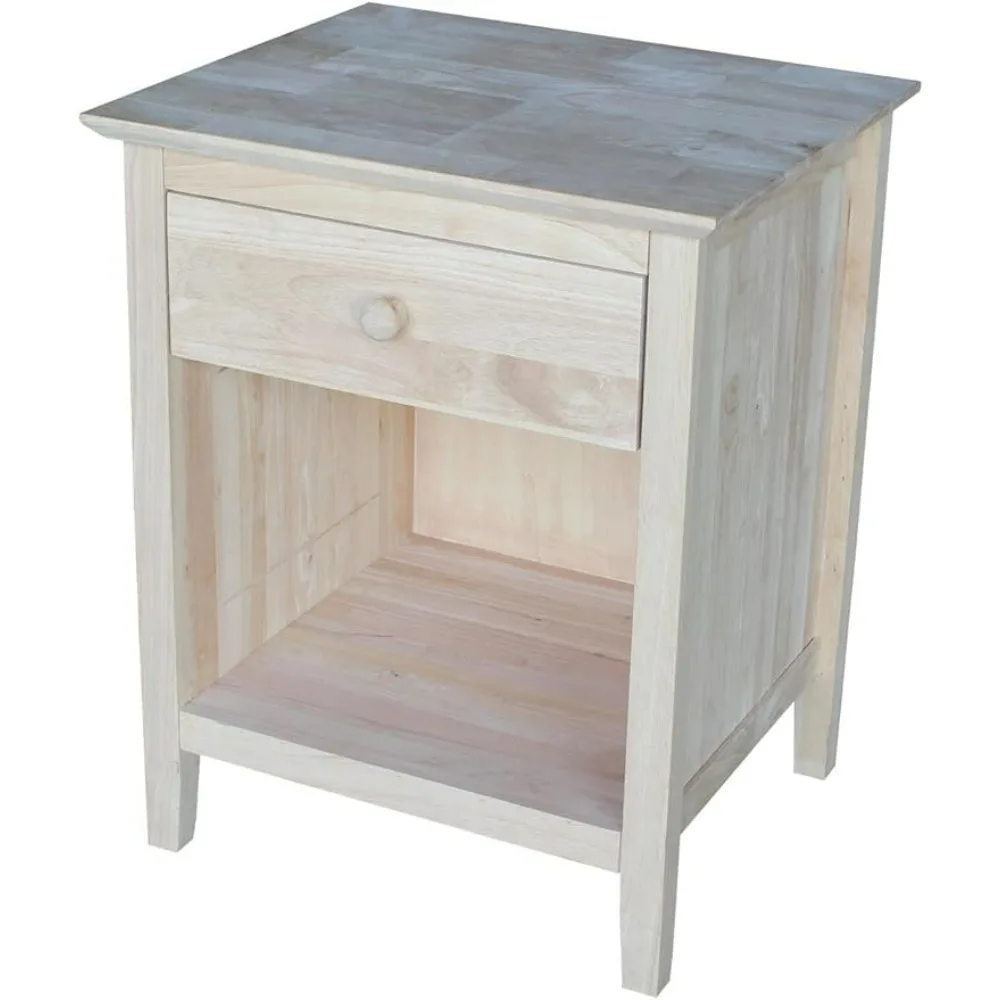 

Solid Wood Unfinished Nightstand Freight Free Bedside Tables for the Bedroom Furniture Bedside Table Room Night Stand Furnitures