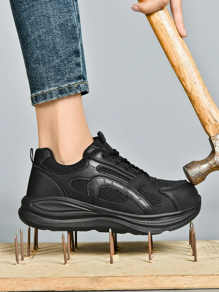 

Женская рабочая защитная обувь. Удобная защитная обувь. Женские кроссовки со стальным носком. Легкие дышащие нескользящие летние рабочие ботинки.