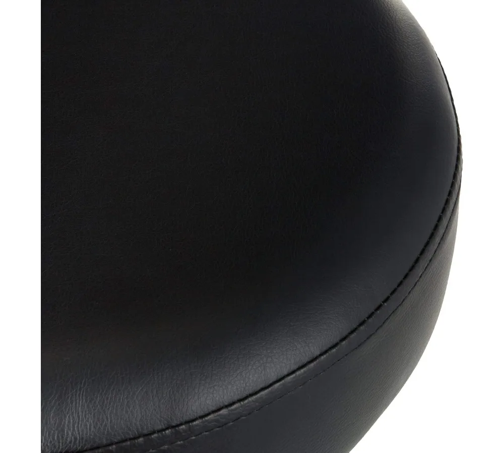 مقعد صياغة قابل للتعديل مع عجلات، كرسي مكتب دوار للمنزل وأماكن العمل، تصميم مريح باللون الأسود