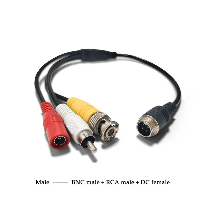 Audio Line Aviation To BNC / RCA / DC Line, Aviation To AV Conversion Line