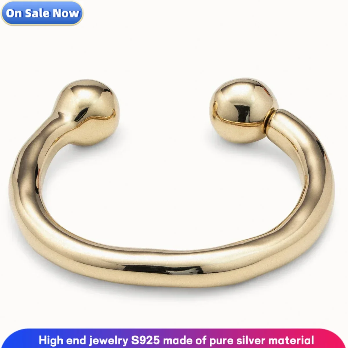 

Новый женский простой двойной круглый браслет из чистого серебра S925, роскошные ювелирные изделия, высокое качество, праздничный подарок