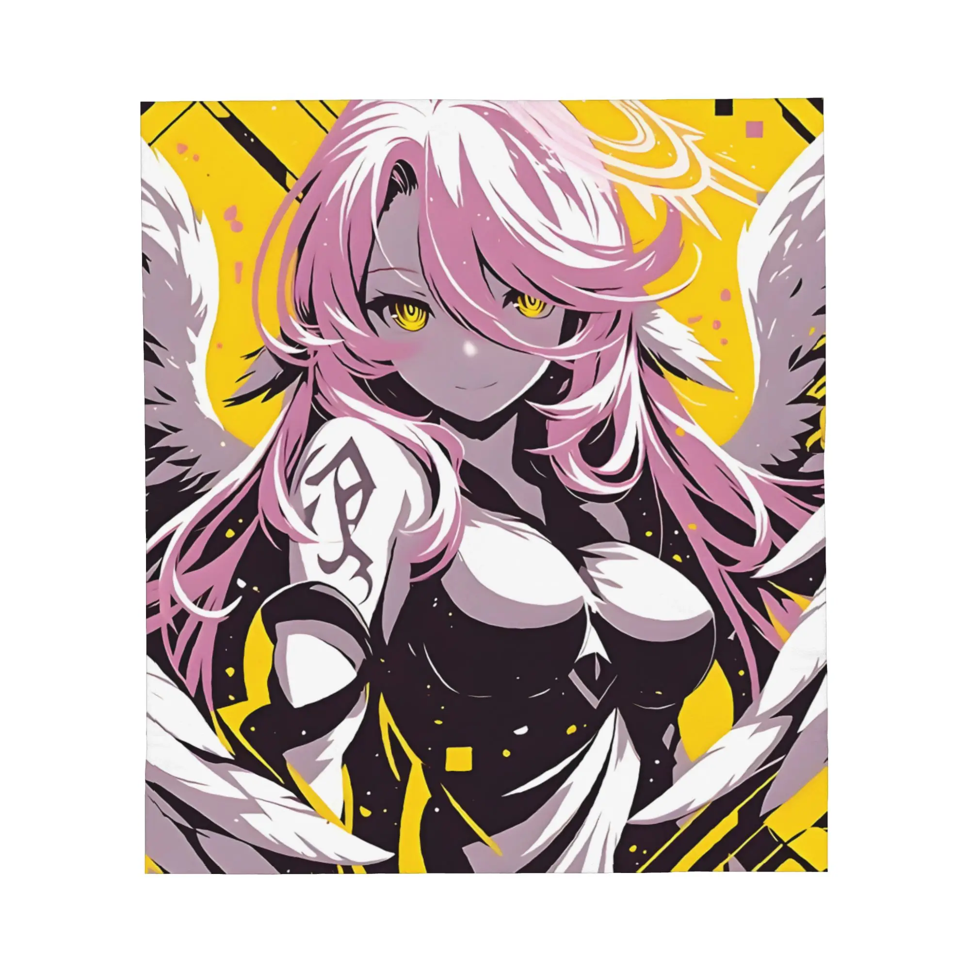 1PC Anime Angel Winter Blankets for Adults Bedding Home Interior Sofa Knee