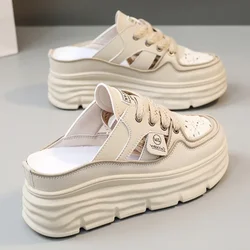 Spring Platform Shoes Woman Summer Thick Sole Casual sneaker Women Casual Sneakers Closed Toe Leather shoes woman tenis de mujer