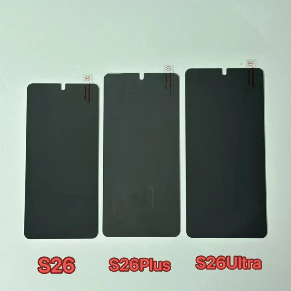 NNBILI 1 pieza de vidrio templado de privacidad para Samsung Galaxy S26 Ultra S24 S25+, con desbloqueo por huella dactilar, protector de pantalla antivista 6