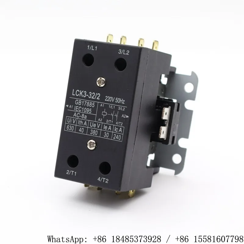 1P 2P 3P AC Contactor 25A 30A 40A For Air Conditioning Equipment Electrical Circuit Load Control Accessory