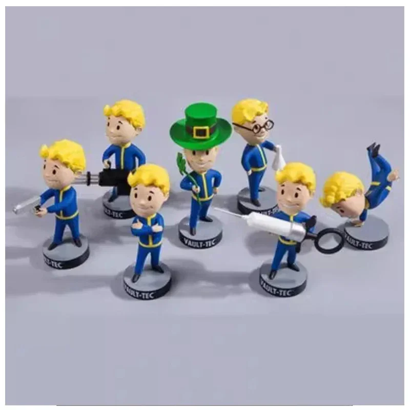 Bobblehead Cute Vault Boy Full Set Figure Toys Anime Figurine Action Figure Collectible Model Statue Doll Toys Figure Kids Gifts