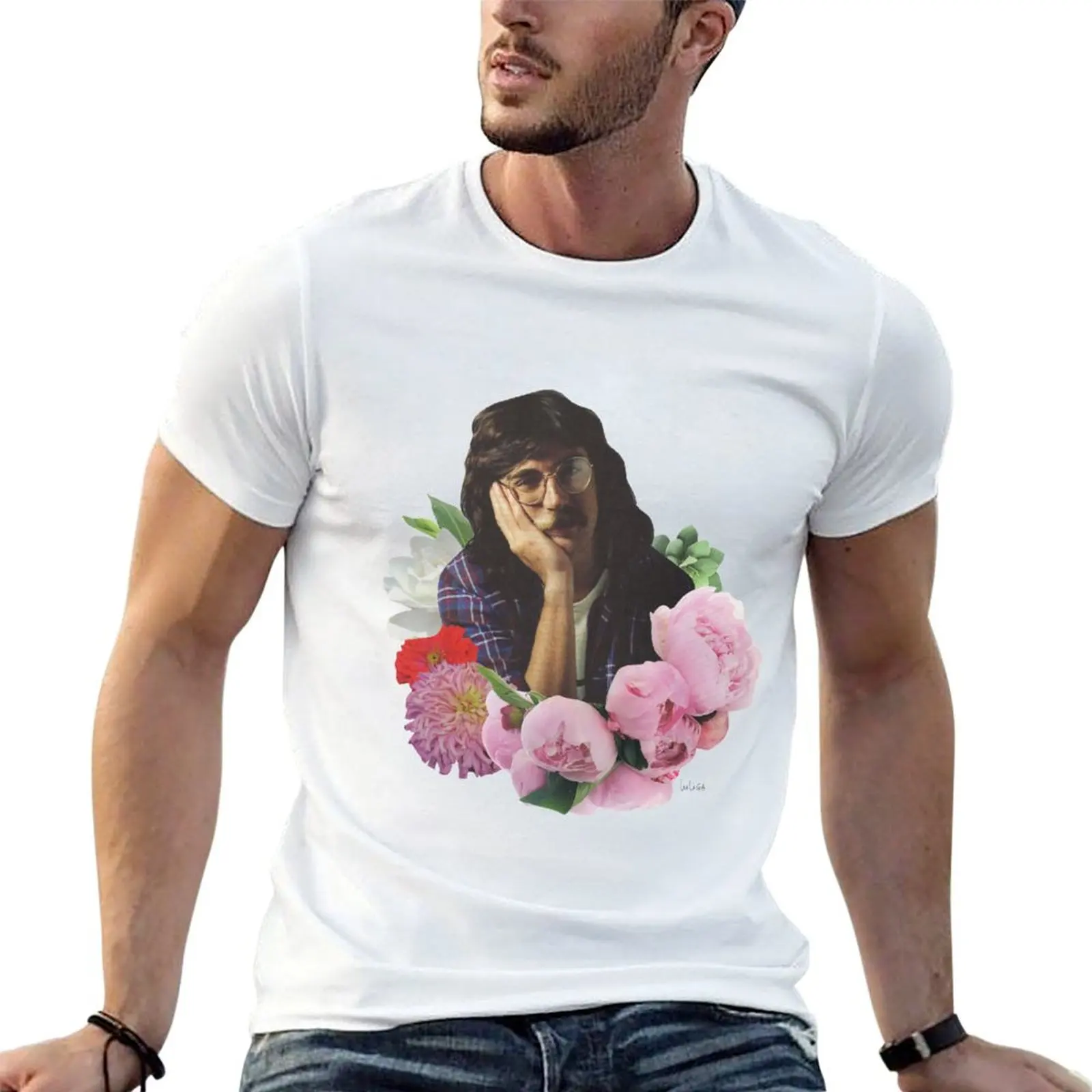 Camiseta Charly Garcia collage, camisetas de algodón 100%, camiseta de diseñador, camiseta de lujo para hombre