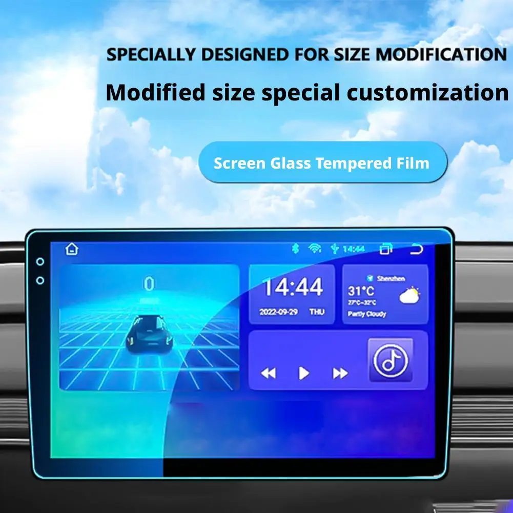طبقة رقيقة واقية من الزجاج المقسى لراديو السيارة 9 10.1 بوصة نظام تحديد المواقع راديو السيارة مشغل وسائط متعددة الملاحة أندرويد 8.1 شاشة LCD كاملة Sc Q6S6 #2