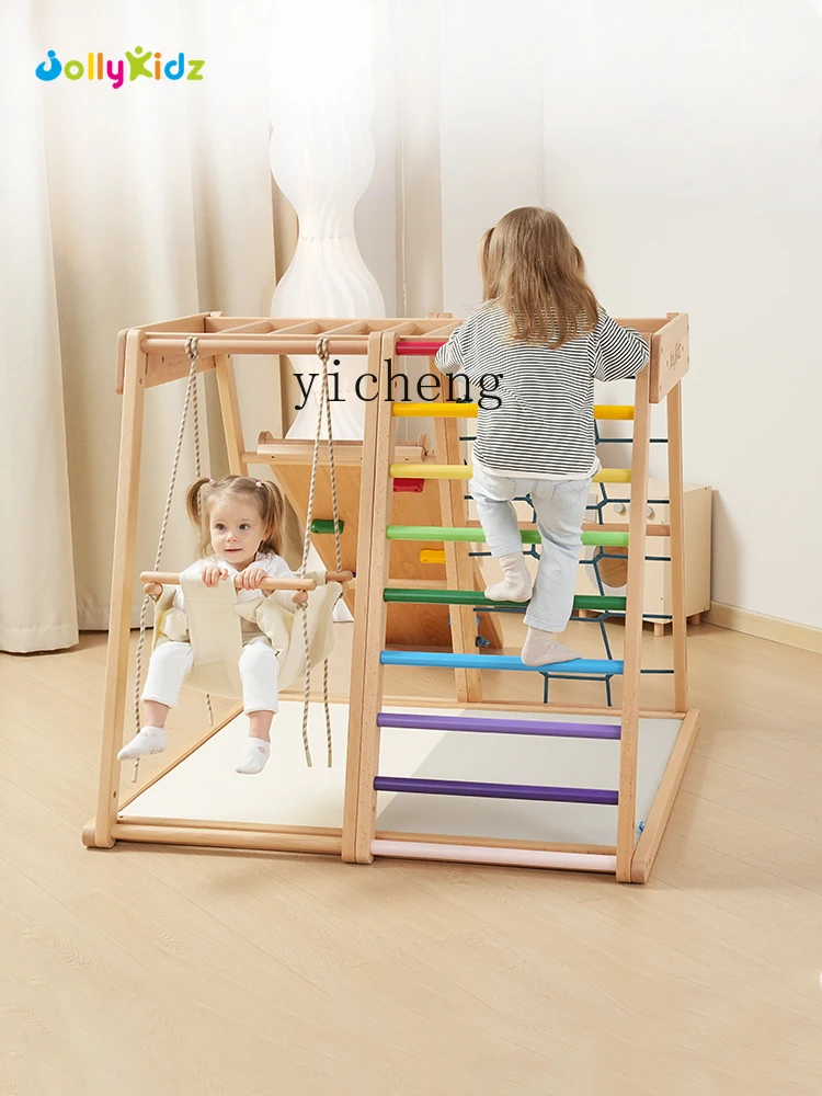 XL Climbing Frame Indoor Children's Household Solid Wood Slide Children's Family Swing