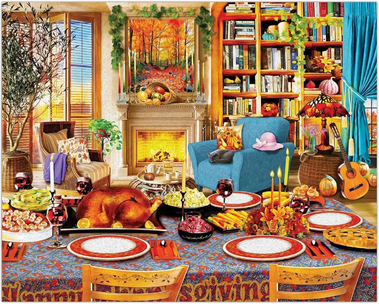 Puzzle en bois 1000/300/120 pièces pour adultes, Thanksgiving, chambre à coucher, salle de jeux, salon, décoration de maison, cadeau de fête