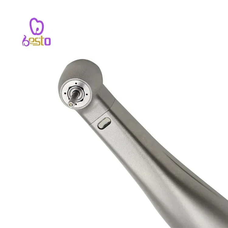 BESTO d ental 1:5 Fiber Optic Increasing Contra Angle d ental Stainless Steel Handpiece Red Ring E-type Micro Motor Handpiece