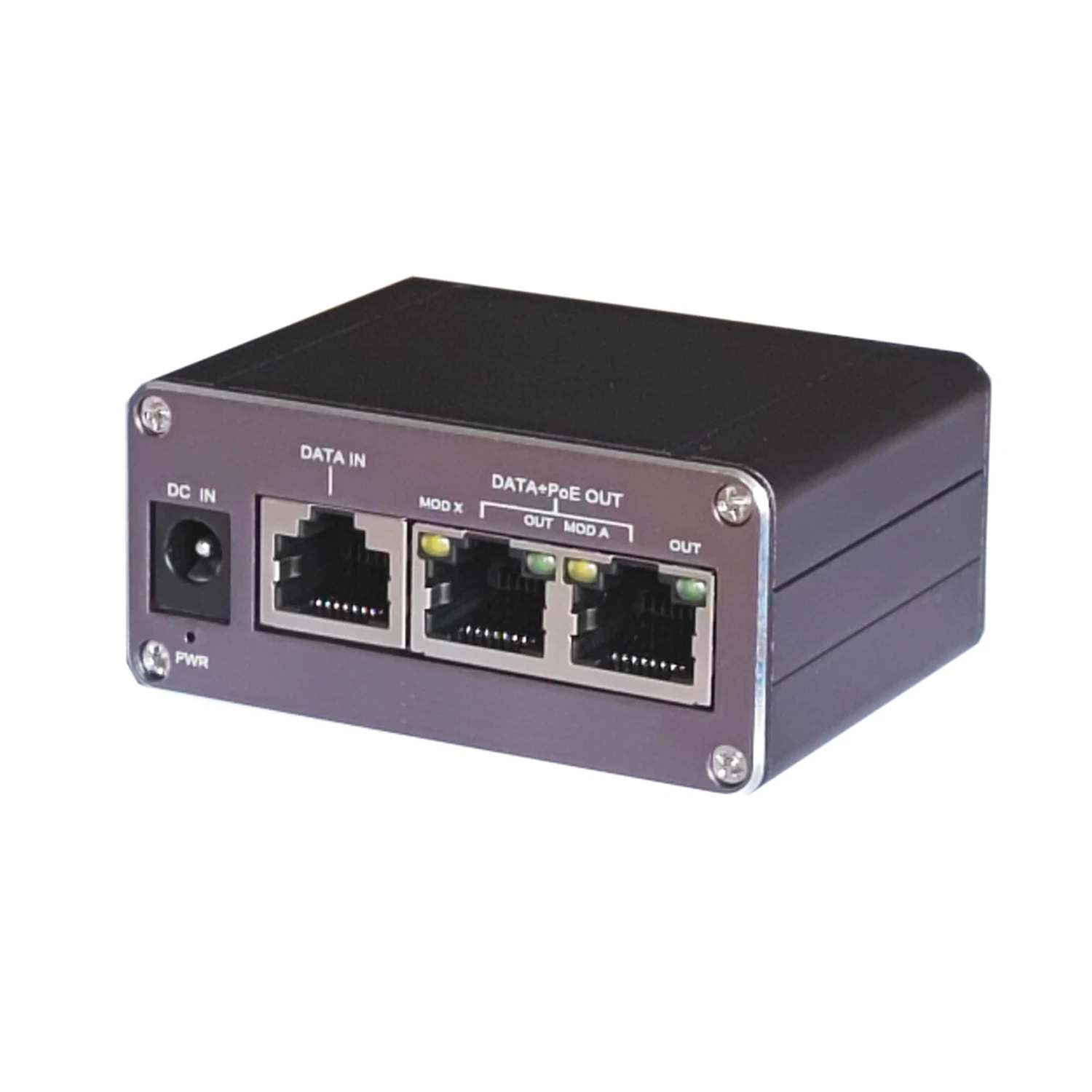 Ancre POE industrielle passive Giga 60W, mode de connexion POE 1236 et 12453678, POE sélectionnable 24V/48V, installation DIN/mur