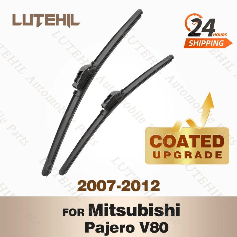 LUTEHIL's Silicone Front Wiper Set For Mitsubishi Pajero Shogun Montero V80 2007-2021 2008 coated windshield wiper blade 22