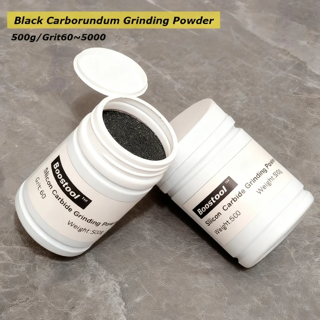 500 جرام Grit60 ~ 3000 مسحوق جلخ صغير من Carborundum باللون الأسود بواسطة آلة بهلوان الاهتزاز تلميع اليشم والعقيق #1