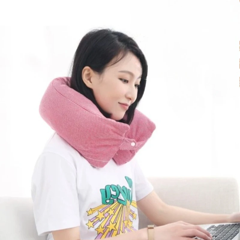 360° Flexible Fit Neck Pillow, Ergonomic Cervical Support for Travel, Multi‑function Head Cushion, Cozy Plane Blanket Wrap
