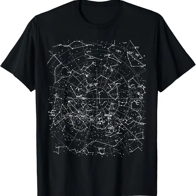 Astronomy Constellations Map_ Stars Galaxy Celestial T Shirt