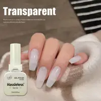 Vernis à ongles gel blanc laiteux Hassleless Pudding, vernis gel UV couleur pure, pour les professionnels et les débutants en nail art DIY 15ml 1