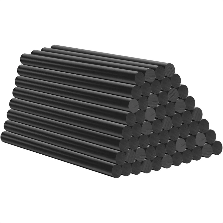 

Hot Glue Sticks 4 Long 0.27 Dia All Purpose Dual Temp Black 60 Count.