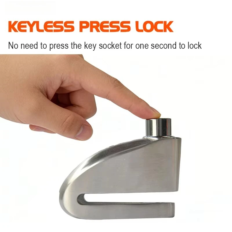 

High-security motorcycle disc brake lock, durable IP67 waterproof, stainless steel material