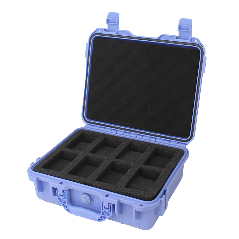 High-End-Uhrengehäuse mit 8 Gittern, Sammlung von Uhren, antiker Schutz, Sicherheitsbox, bunter Schwamm, verdickte, feuchtigkeitsbeständige Box