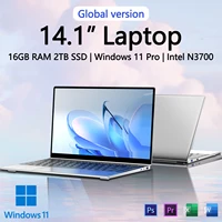 Nuevo Portátil Ultra Delgado de 14.1 Pulgadas, 16 GB de RAM, 2 TB SSD, Intel 4405U, PC para Juegos, Pantalla 1920*1080, Computadora para Oficina y Estudio, Windows 11 Pro