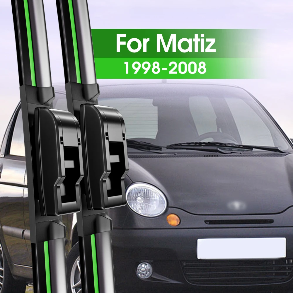 

2pcs Front Windshield Wiper Blades For Daewoo Matiz 1998-2008 1999 2000 2001 2003 2004 2007 Windscreen Window Accessories