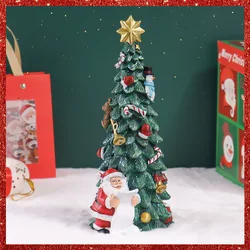 Christmas Tree Santa Claus Snowman Set Decoration Resin Crafts House Holiday Gift Home Decor New Year Xmas 2023