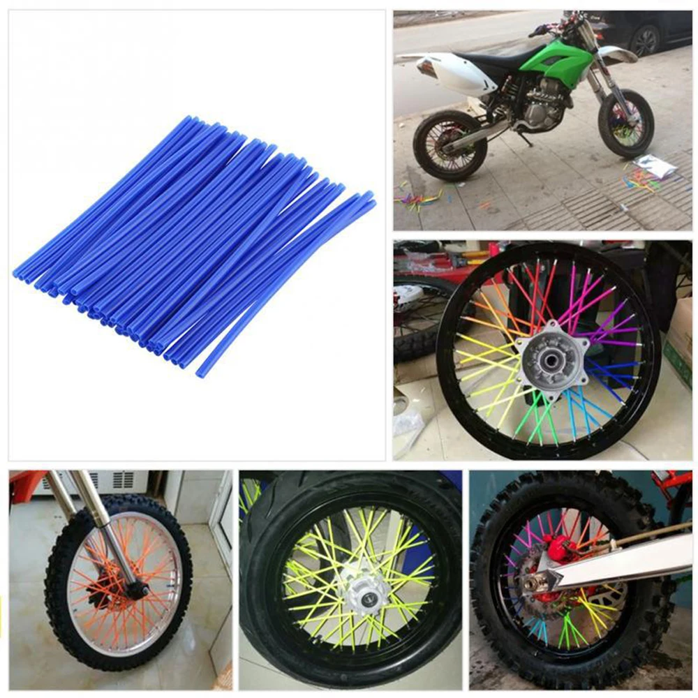 36pcs New Motorcycle Wheel Rim Spoke Wrap Kit Skin Cover 6.7 inch For MX Motocross Dirt Pit Bike Enduro Supermoto Honda Suzuki