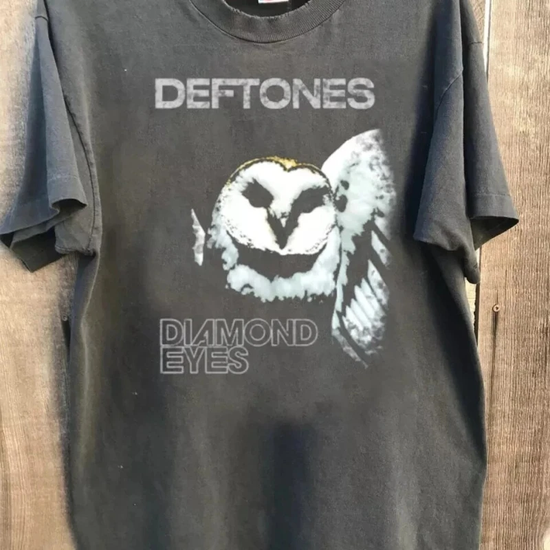 تي شيرت American Deftones Vintage 90's Diamond Eyes مع جرافيك للجنسين تي شيرت صيفي جديد عتيق للرجال والنساء ملابس الشارع