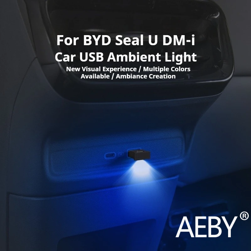 

AEBY For BYD Seal U DM-i 2020-2025 Car Ambient Light, USB LED Atmosphere Lamp, Automotive Interior Decoration Accessories