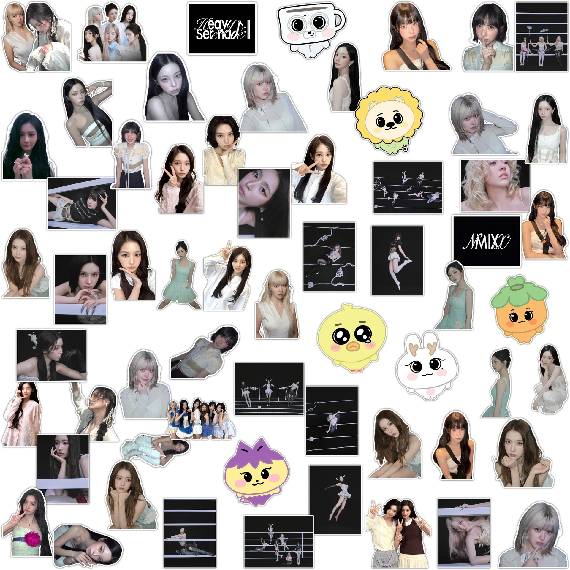 In-stock 63PCS NEW KPOP mini 5th album Heavy Serenade,NMIXX,Crescendo,Different Girl,LOUD,Lily,Haewon,Sullyoon,stickers,Decals - view 5