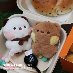 Kawaii Panda Bubu And Yier Original Plush Pendants Plush Doll Cartoon Panda Bear Magnets Stick It Up Toy Couple Birthday Gifts