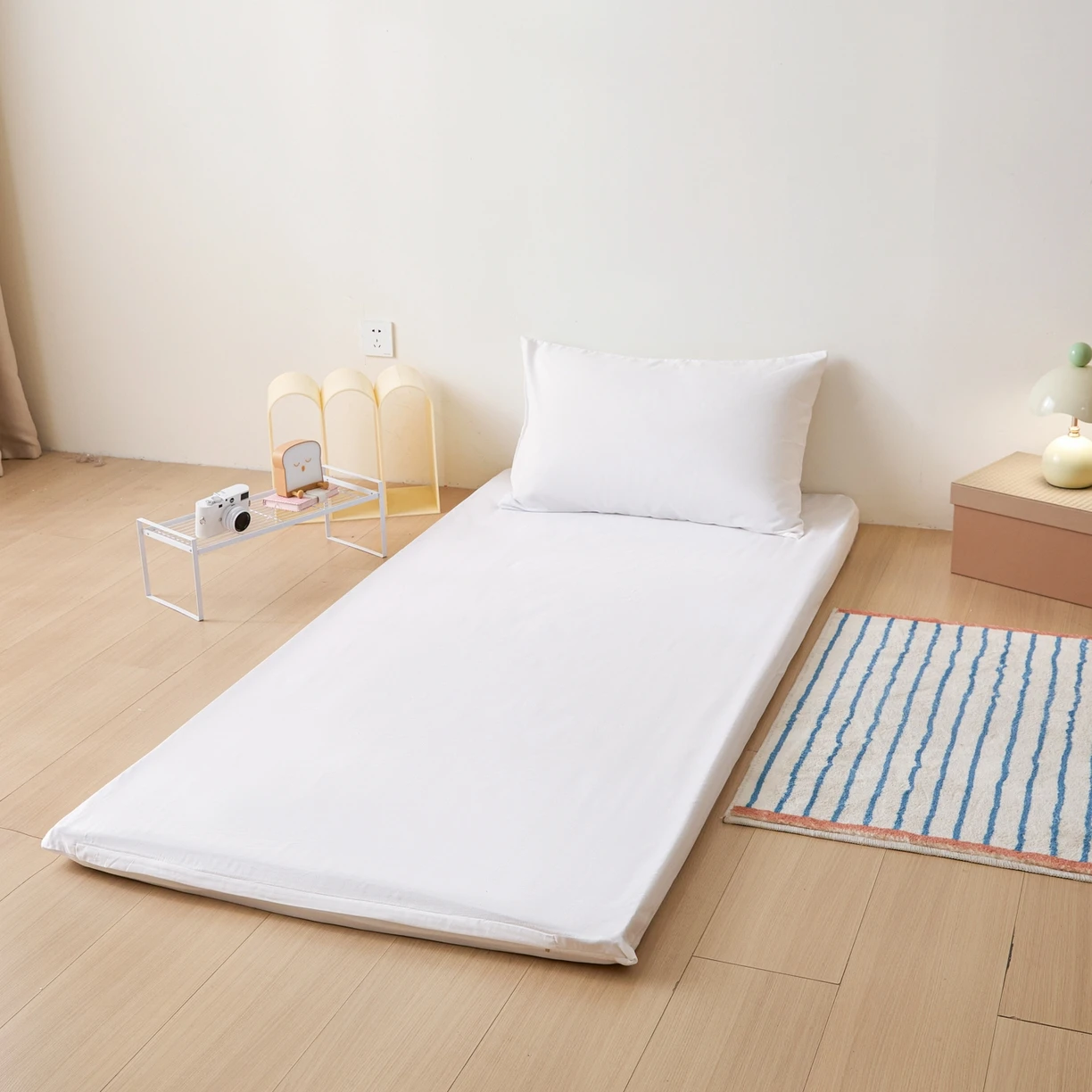 2026 New Model Student Bed - Pure Color Mattress Cover - Single Mattress Cover - Single Piece 180×200cm