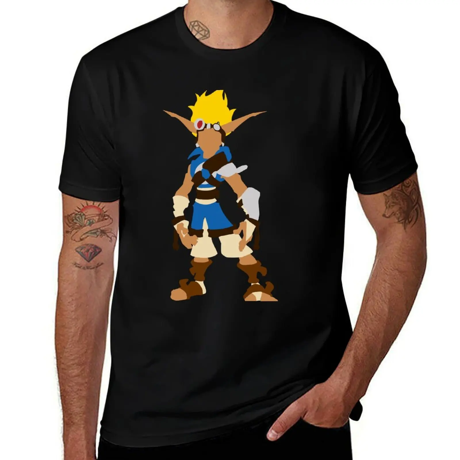 

Jak-Jak and Daxter The precursor legacy T-Shirt Minimalist Plain Crew Neck T-Shirt