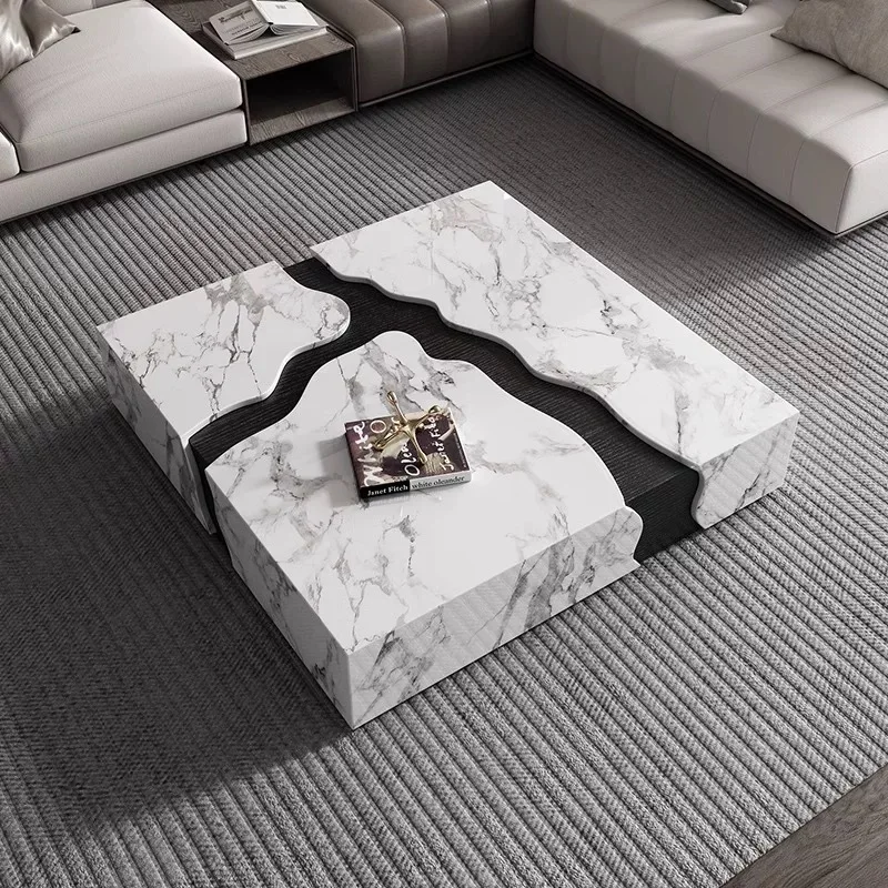 

Coffee table small apartment high-end Italian minimalist light luxury rectangular original designer
